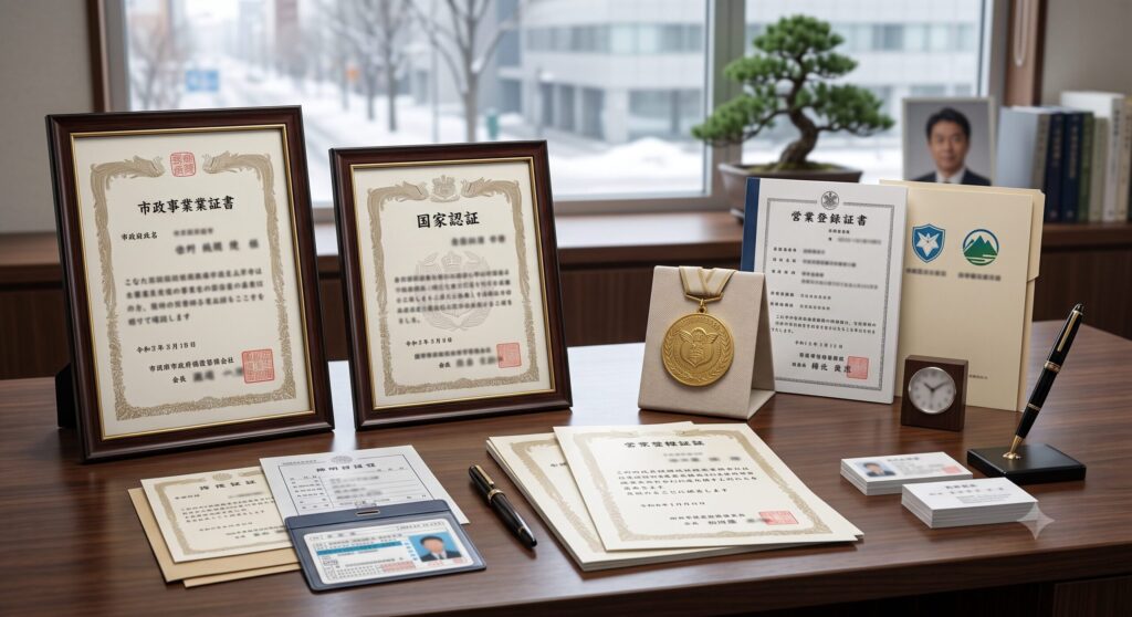 害獣駆除業者の資格・認定証のイメージ
