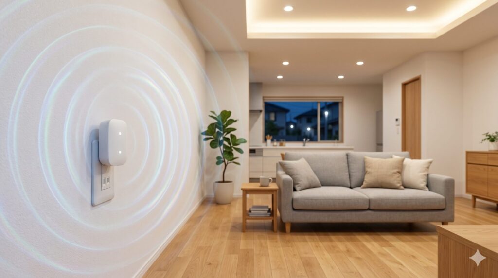 コンセントに挿すだけで超音波・電磁波を発するペストコントロのイメージ